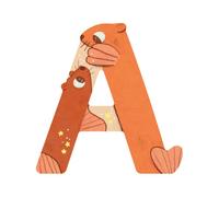 Lettre bois A orange Mon premier alphabet Moulin Roty