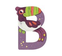 Lettre bois B violet Mon premier alphabet Moulin Roty
