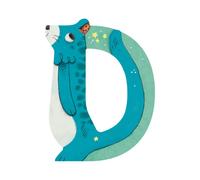Lettre bois D bleu Mon premier alphabet Moulin Roty