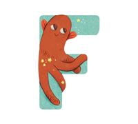 Lettre bois F bleu Mon premier alphabet Moulin Roty