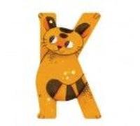 Lettre Bois K Jaune L'alphabet - Moulin Roty