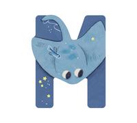 Moulin Roty - Lettre M Bleu en Bois - Moulin Roty