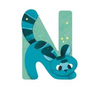 Lettre bois N bleu Mon premier alphabet Moulin Roty