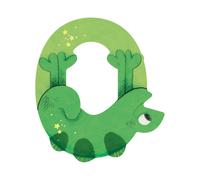 Lettre bois O vert Mon premier alphabet Moulin Roty