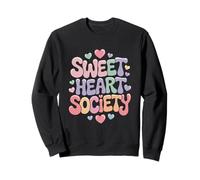 Lettre Bulle 3D rétro Pastel « Sweet Heart Society » Sweatshirt