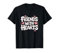 Lettre Bulle rétro Friends with Hearts T-Shirt