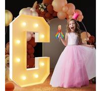 Lettre C géante lumineuse à DEL de 120 cm, panneau lumineux en mosaïque pour chapiteau, lettres LED pour Saint-Valentin, anniversaire, Noël, Nouvel An
