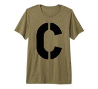 Lettre C Graffiti Stencil Design Initiales Motif T-Shirt Haut de Gamme