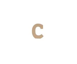 Lettre C kraft 20cm - Kraft
