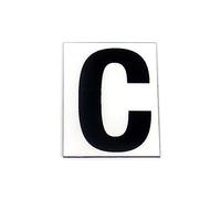 Lettre C MAGNÉTIQUE Noire sur Fond Blanc 10CM DE Hauteur du CARACTÈRE