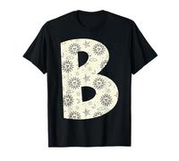 Lettre céleste B Soleil Lune Alphabet Vintage T-Shirt