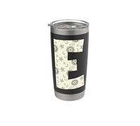 Lettre céleste E soleil lune alphabet vintage Gobelet isotherme en acier inoxydable double paroi