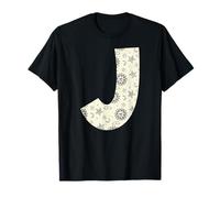 Lettre céleste J Soleil Lune Alphabet Vintage T-Shirt