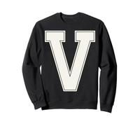 Lettre collégiale V Monogramme Bloc Varsity Block Initiale Alphabet Sweatshirt