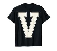 Lettre collégiale V Monogramme Bloc Varsity Block Initiale Alphabet T-Shirt