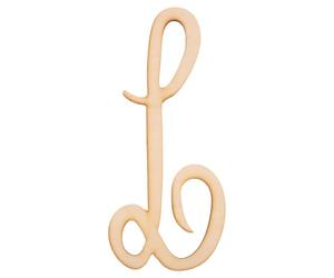Lettre Cursive en Bois Non Peinte, Décoration Murale 12 Pouces | Surface Brute Lisse, Prête à Peindre ou Teindre, pour Initiales, Photo et Porche