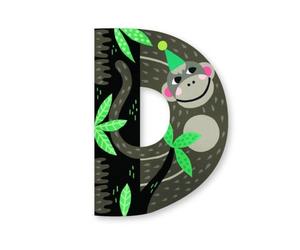 Lettre 'D' décorative en bois Animaux 7 cm Vilac® par Michelle C