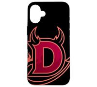 Lettre D Diable Art Flamboyant Cornes Queue Style Gothique Coque pour iPhone 16 Plus
