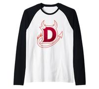 Lettre D Diable Art Flamboyant Cornes Queue Style Gothique Manche Raglan