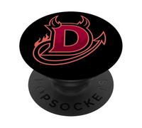 Lettre D Diable Art Flamboyant Cornes Queue Style Gothique PopSockets PopGrip Adhésif