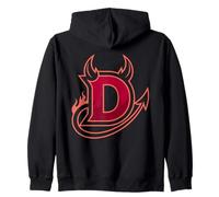 Lettre D Diable Art Flamboyant Cornes Queue Style Gothique Sweat à Capuche