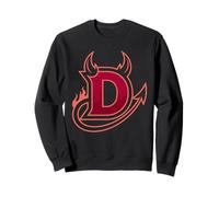 Lettre D Diable Art Flamboyant Cornes Queue Style Gothique Sweatshirt