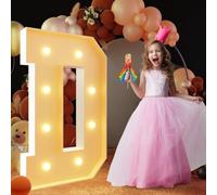 Lettre D géante lumineuse à DEL de 120 cm, panneau lumineux en mosaïque pour chapiteau, lettres LED pour Saint-Valentin, anniversaire, Noël, Nouvel An