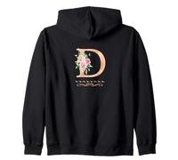 Lettre D Initiale Aquarelle pour Femme Rose poudré Sweat à Capuche