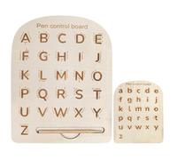 Lettre D'alphabet En Bois Portable - Pratique D'écriture Des Tout-petits | Apprentissage En Alphabet En Bois 3 Ans | Jouets | Planches Double Face | Apprentissage D'outil De Traçage Alphabet Double F