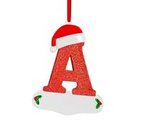 Lettre de décoration d'arbre de Noël, pendentif en acrylique avec inscription « 26 », décoration de Noël, année L2J9