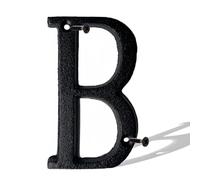 Lettre de l'alphabet « B » en fonte de 12,7 cm - Numéros de boîte aux lettres solides pour maison et extérieur - Pour projets de bricolage, décoration murale