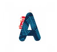 Lettre de l'alphabet décorative A Alice