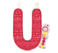 Lettre en tissu à suspendre réversible U (9,5 cm)