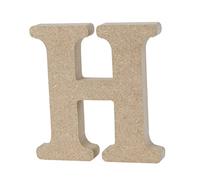 Lettre de L'alphabet en Bois H, Plaque Décorative Mdf