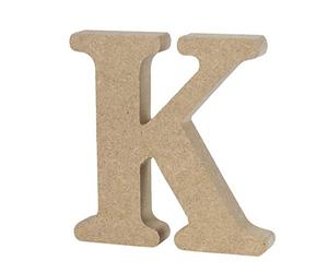 Lettre de L'alphabet en Bois K, Plaque Murale Décorative | Panneau en Panneau de Densité, Combinable, pour Éducation Littéraire, Garçon et Filles, Bébés, Maison, Mariage