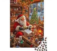 Lettre de Lecture du Père Noël 1000 Pièce Carton Robuste Jeu De Puzzle Couple Partenaires Formation De Concentration Idée Cadeau 52x38cm/1000pcs
