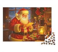 Lettre de Lecture du Père Noël 1000 Pièce Stock De Cartes Premium Puzzle Classique Amants De Famille Décompression Jeu Cadeaux Pack De Valeur 52x38cm/1000pcs