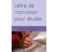 Lettre de motivation pour études