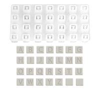 Lettre de moule de bijoux en résine cube | Medfabé Mini moules pour la création de perles, mots et noms, moule alphabet en résine pour l'artisanat personnalisé, bijoux,