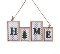 Lettre de Noël festive en bois à suspendre pour décoration d'intérieur, complément parfait à vos fêtes de fin d'année (C)