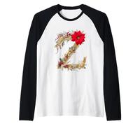 Lettre de Noël Z Poinsettia Berry Manche Raglan