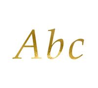 PartyDeco Lot de 5 feuilles d'autocollants lettres 143 lettres 25 caractères - Autocollants pour écrire, bricoler et décorer - Doré