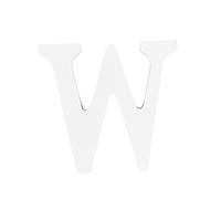 Lettre Décorative Blanc W 8cm en Bois pour Maison et Mariage