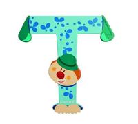 Lettre Décorative Clown En Bois : T