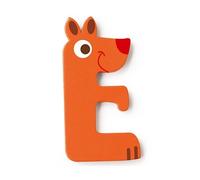 Lettre décorative 'E' en bois Animaux Amusants 6cm Scratch® - Lettre