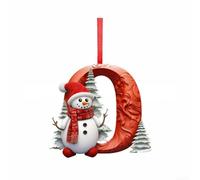 Lettre décorative en acrylique rouge 8 cm pour sapin de Noël (O)