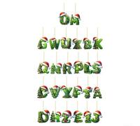 Lettre décorative en acrylique vert 8 cm (F)