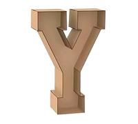 Lettre décorative en bois 3D, 1 mètre de haut, couleur bois