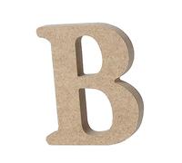 Lettre Décorative en Bois B pour Mur, Mariage et Maison | Panneau en Panneau de Fibres, Usage Mural, Pièce Unique, Adapté aux Bébés et Jeunes Garçon et Filles