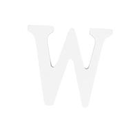 Lettre Décorative en Bois W 8cm Blanche, Style Simple et Rustique